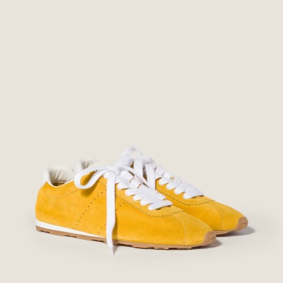 Miu Miu Plume Suede Sneakers Sunny Yellow Miu Miu Plume Suede Sneakers Sunny Yellow