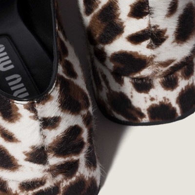 Miu Miu Printed Leather And Naplak Pumps Chalk White Black Miu Miu Printed Leather And Naplak Pumps Chalk White Black