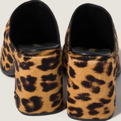 Miu Miu Printed Leather Mules Honey Miu Miu Printed Leather Mules Honey