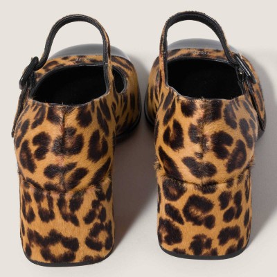 Miu Miu Printed Leather Pumps Honey Black Miu Miu Printed Leather Pumps Honey Black