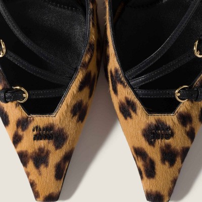 Miu Miu Printed Leather Slingback Pumps Honey Miu Miu Printed Leather Slingback Pumps Honey