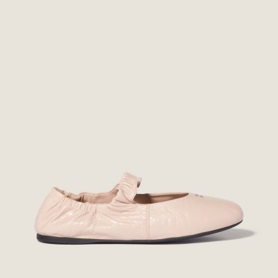 Miu Miu Ruches Nappa Leather Ballerinas Powder Pink Miu Miu Ruches Nappa Leather Ballerinas Powder Pink