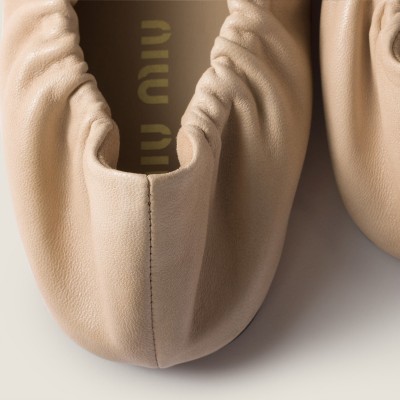 Miu Miu Ruches Nappa Leather Loafers Cord Miu Miu Ruches Nappa Leather Loafers Cord