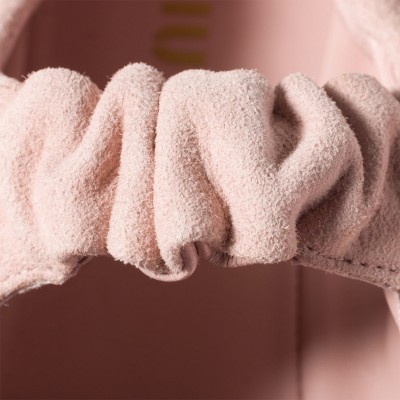 Miu Miu Ruches Suede Ballerinas Peach Miu Miu Ruches Suede Ballerinas Peach