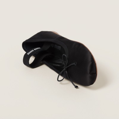 Miu Miu Satin Ballerinas Black Miu Miu Satin Ballerinas Black