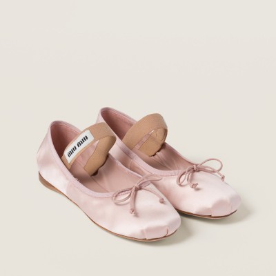 Miu Miu Satin Ballerinas Orchid Pink Miu Miu Satin Ballerinas Orchid Pink