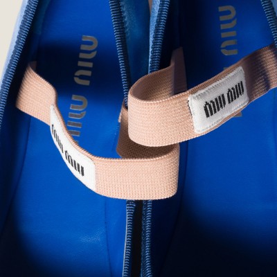 Miu Miu Satin Ballerinas Periwinkle Blue Miu Miu Satin Ballerinas Periwinkle Blue