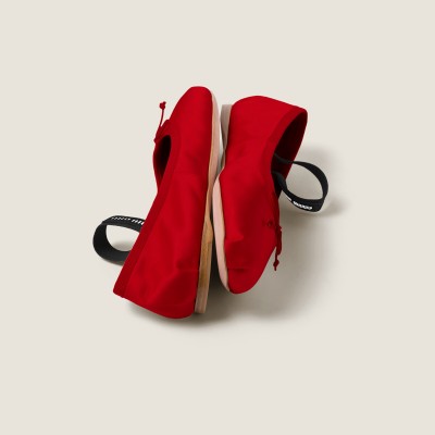 Miu Miu Satin Ballerinas Red Miu Miu Satin Ballerinas Red