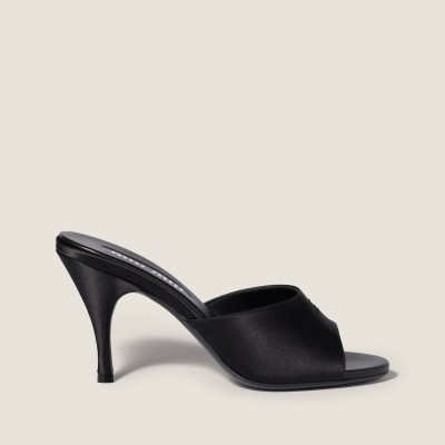 Miu Miu Satin Sandals Black Miu Miu Satin Sandals Black