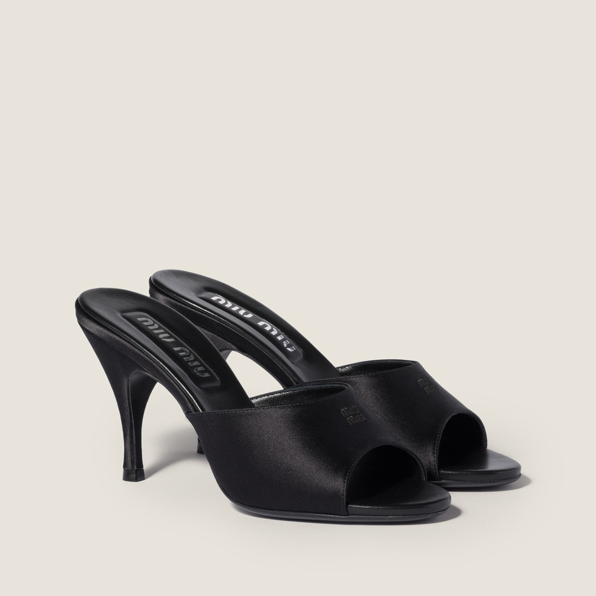 Miu Miu Satin Sandals Black Miu Miu Satin Sandals Black