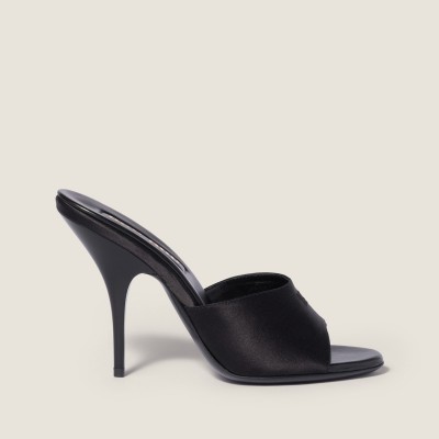 Miu Miu Satin Sandals Black Miu Miu Satin Sandals Black