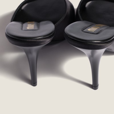Miu Miu Satin Sandals Black Miu Miu Satin Sandals Black