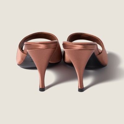 Miu Miu Satin Sandals Cocoa Brown Miu Miu Satin Sandals Cocoa Brown