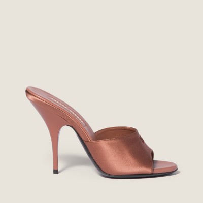 Miu Miu Satin Sandals Cocoa Brown Miu Miu Satin Sandals Cocoa Brown