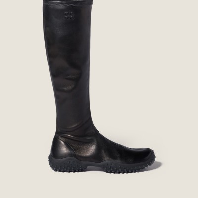 Miu Miu Stretch Nappa Leather Boots Black Miu Miu Stretch Nappa Leather Boots Black