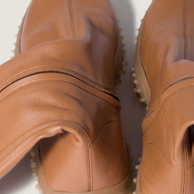 Miu Miu Stretch Nappa Leather Boots Caramel
