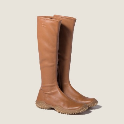 Miu Miu Stretch Nappa Leather Boots Caramel Miu Miu Stretch Nappa Leather Boots Caramel