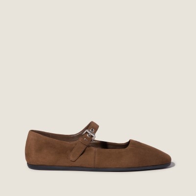 Miu Miu Suede Ballerinas Cocoa Brown Miu Miu Suede Ballerinas Cocoa Brown