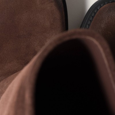 Miu Miu Suede Boots Dark Brown