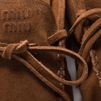Miu Miu Suede Deck Mules Cocoa Brown Miu Miu Suede Deck Mules Cocoa Brown