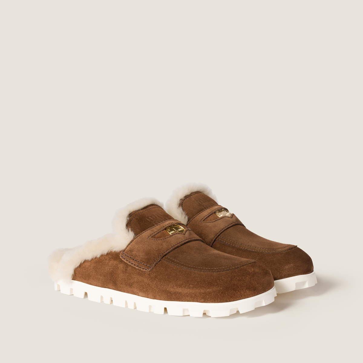 Miu Miu Suede Mules Cocoa Brown Miu Miu Suede Mules Cocoa Brown