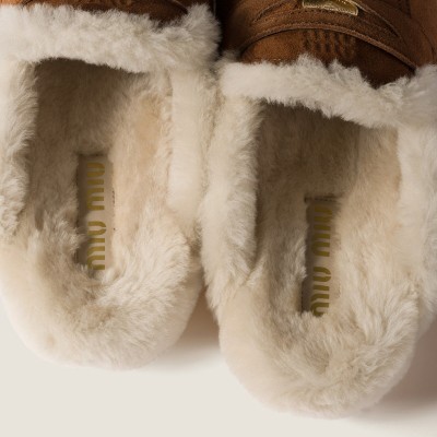 Miu Miu Suede Mules Cocoa Brown Miu Miu Suede Mules Cocoa Brown