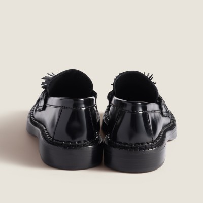 Miu Miu Tassel Loafers In Polished Leather Black Miu Miu Tassel Loafers In Polished Leather Black