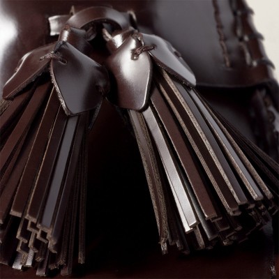 Miu Miu Tassel Loafers In Polished Leather Dark Brown Miu Miu Tassel Loafers In Polished Leather Dark Brown