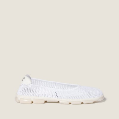 Miu Miu Technical Mesh Ballerinas White Miu Miu Technical Mesh Ballerinas White