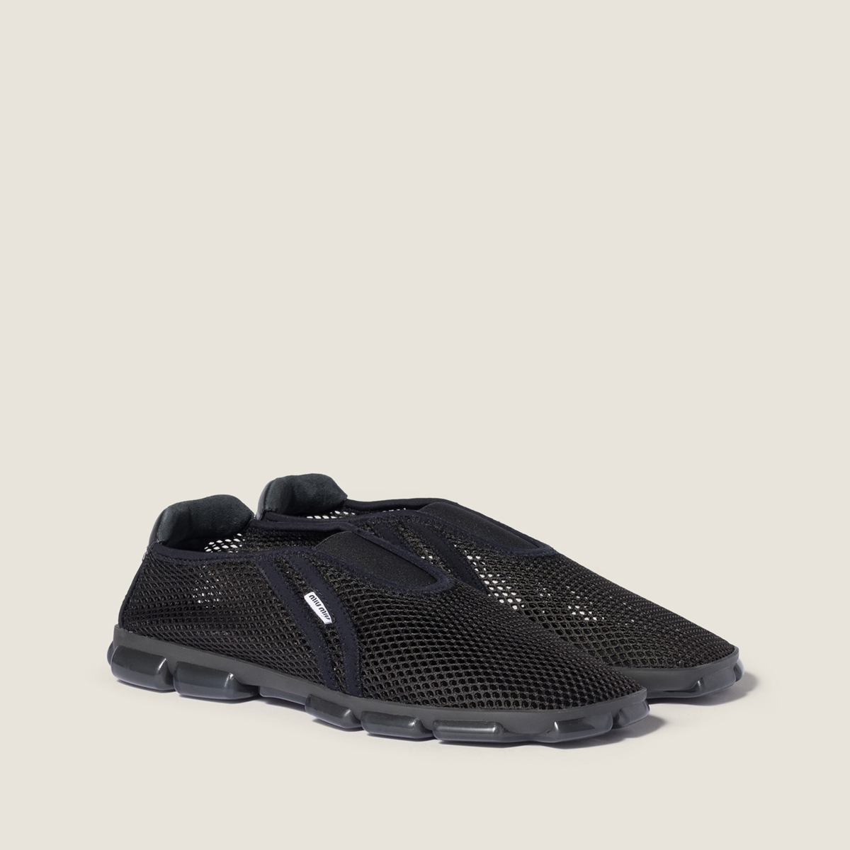 Miu Miu Technical Mesh Fabric Sneakers Black Miu Miu Technical Mesh Fabric Sneakers Black