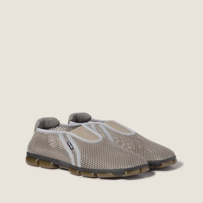 Miu Miu Technical Mesh Fabric Sneakers Steel Gray Miu Miu Technical Mesh Fabric Sneakers Steel Gray