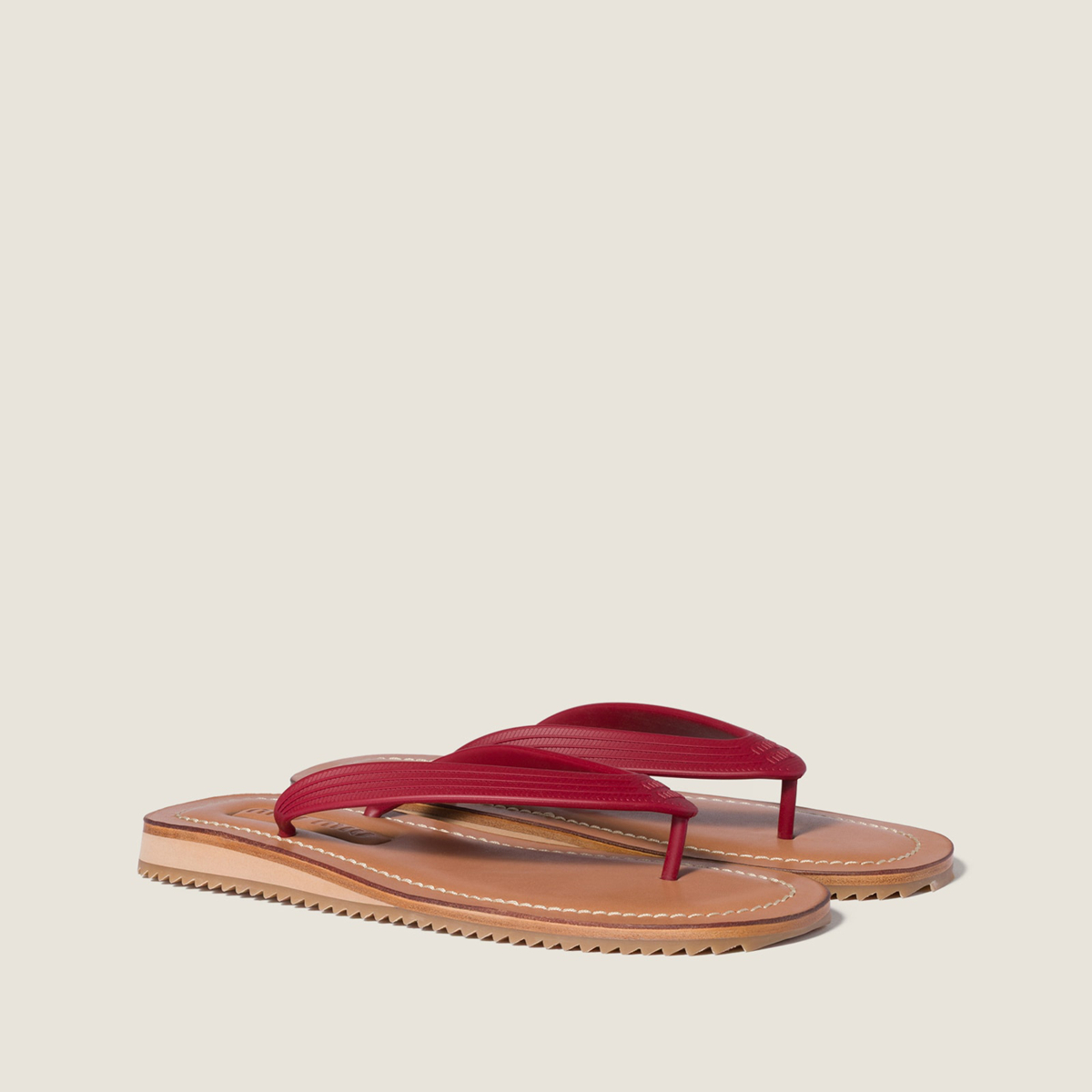 Miu Miu Thong Sandals Amaranth Red Miu Miu Thong Sandals Amaranth Red
