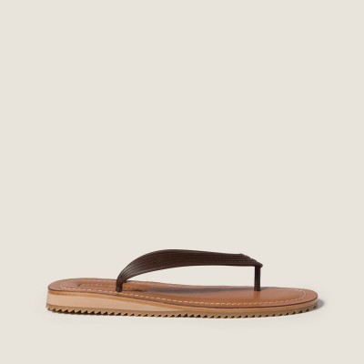 Miu Miu Thong Sandals Dark Brown Miu Miu Thong Sandals Dark Brown