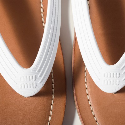 Miu Miu Thong Sandals White Miu Miu Thong Sandals White