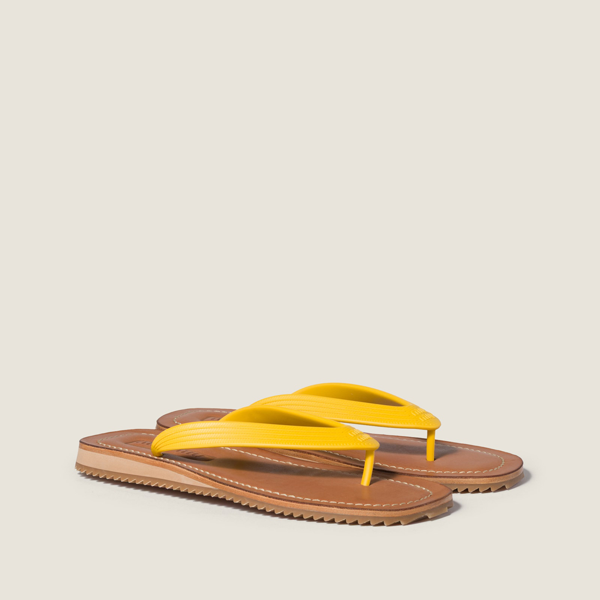 Miu Miu Thong Sandals Yellow Miu Miu Thong Sandals Yellow
