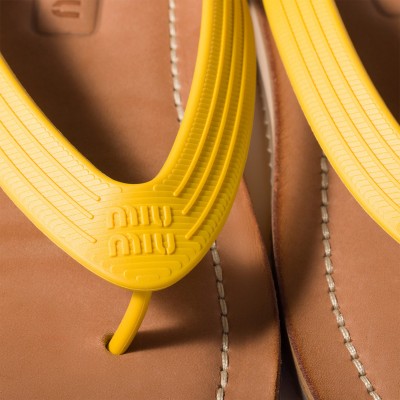 Miu Miu Thong Sandals Yellow Miu Miu Thong Sandals Yellow