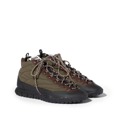 Miu Miu Tyre Technical Fabric Sneakers Forest Green Miu Miu Tyre Technical Fabric Sneakers Forest Green