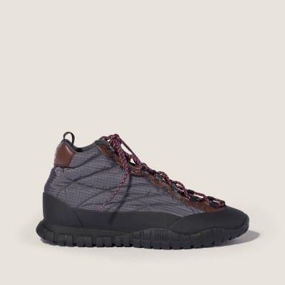 Miu Miu Tyre Technical Fabric Sneakers Hematite Miu Miu Tyre Technical Fabric Sneakers Hematite