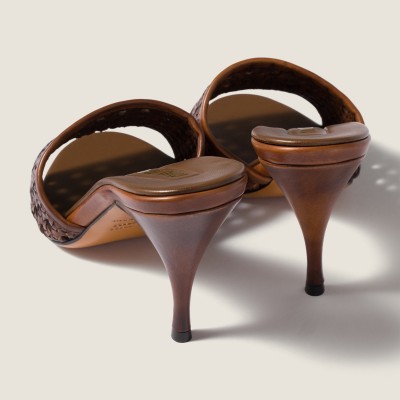 Miu Miu Woven Leather Sandals Cognac Miu Miu Woven Leather Sandals Cognac
