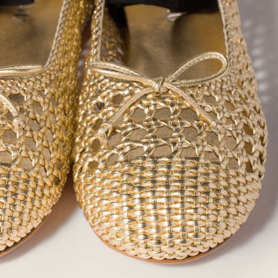 Miu Miu Woven Mordore Nappa Leather Ballerinas Platinum Miu Miu Woven Mordore Nappa Leather Ballerinas Platinum