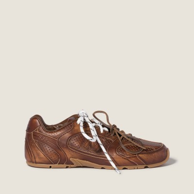 New Balance X Miu Miu 530 Sl Deco' Leather Sneakers Sienna New Balance X Miu Miu 530 Sl Deco' Leather Sneakers Sienna