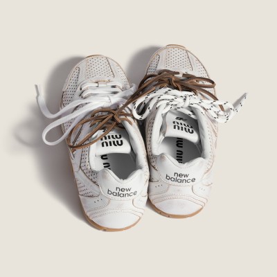 New Balance X Miu Miu 530 Sl Deco' Leather Sneakers White New Balance X Miu Miu 530 Sl Deco' Leather Sneakers White