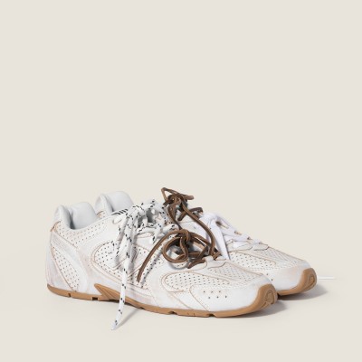 New Balance X Miu Miu 530 Sl Deco' Leather Sneakers White New Balance X Miu Miu 530 Sl Deco' Leather Sneakers White