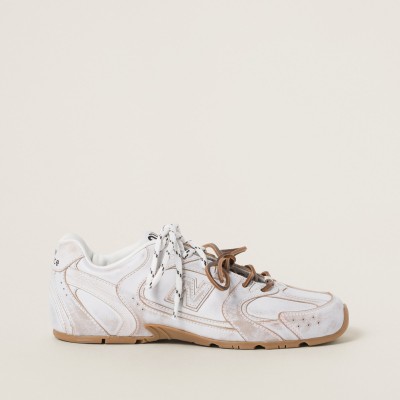 New Balance X Miu Miu 530 Sl Leather Sneakers White New Balance X Miu Miu 530 Sl Leather Sneakers White