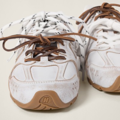 New Balance X Miu Miu 530 Sl Leather Sneakers White New Balance X Miu Miu 530 Sl Leather Sneakers White