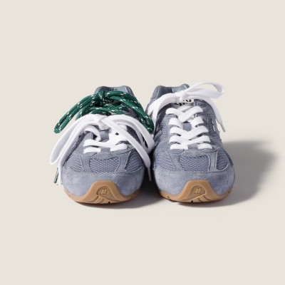 New Balance X Miu Miu 530 Sl Suede And Mesh Sneakers Periwinkle Blue New Balance X Miu Miu 530 Sl Suede And Mesh Sneakers Periwinkle Blue