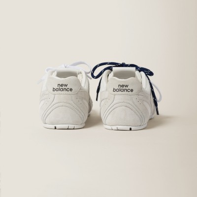 New Balance X Miu Miu 530 Sl Suede And Mesh Sneakers White New Balance X Miu Miu 530 Sl Suede And Mesh Sneakers White
