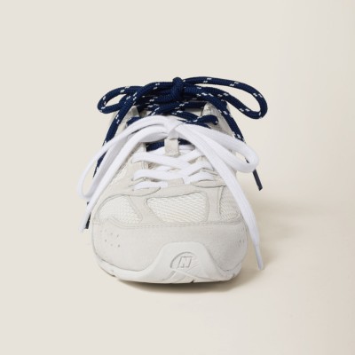 New Balance X Miu Miu 530 Sl Suede And Mesh Sneakers White New Balance X Miu Miu 530 Sl Suede And Mesh Sneakers White