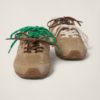 New Balance X Miu Miu 530 Sl Suede Sneakers Ecru New Balance X Miu Miu 530 Sl Suede Sneakers Ecru